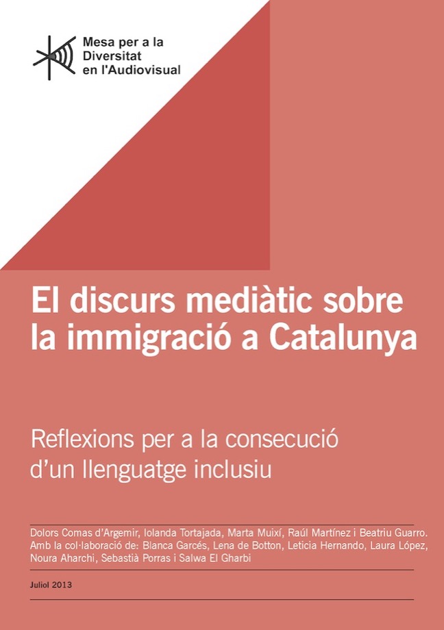 Publicacions sobre llenguatge inclusiu, immigració i diversitat cultural, de la Mesa per a la Diversitat en l'Audiovisual