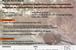 Mesa redonda online: "Epistemologías y derechos lingüísticos para las comunidades indígenas en Latinoamérica: perspectivas críticas y decoloniales"